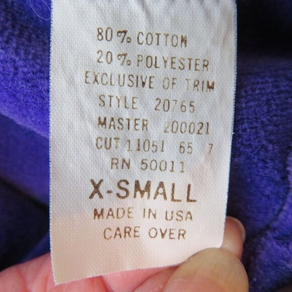 David Brown for I. Magnin & Co. Purple Velour Long Sleeve Caftan Robe Pockets - Picture 9 of 16